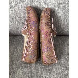 UGG  GIRLS Youth  Size 3 Metallic SLIPPERS RAINBOW MOCCASIN